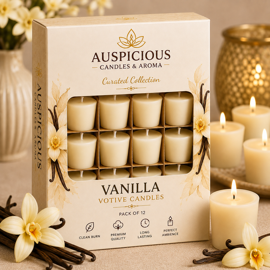 Vanilla Votive Candles - Pack of 12