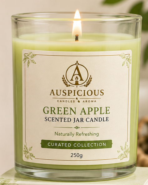Green Apple Scented Jar Candle 250g