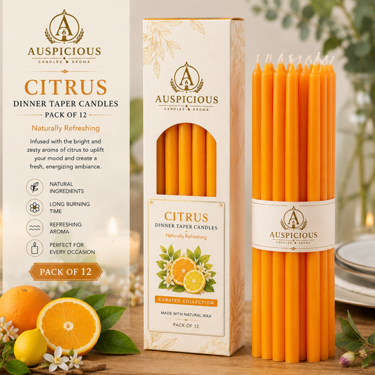 Citrus Dinner Taper Candles - Pack of 12