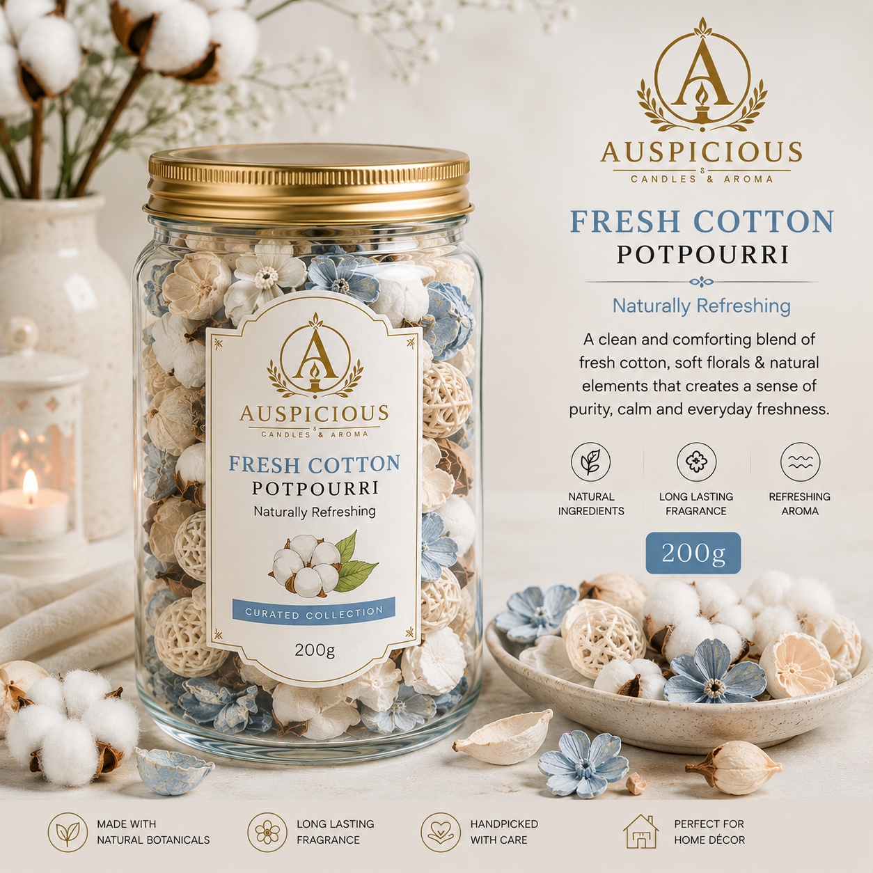 Fresh Cotton Potpourri 200g
